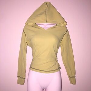 y2k boho grunge waffle knit hoodie